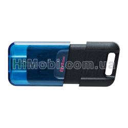 USB флеш Kingston USB 3.2 DT 80M 64GB Type-C Black/ Blue