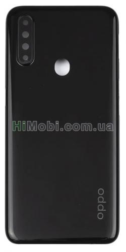 Задня кришка Oppo A31 Mystery Black оригiнал + скло камери