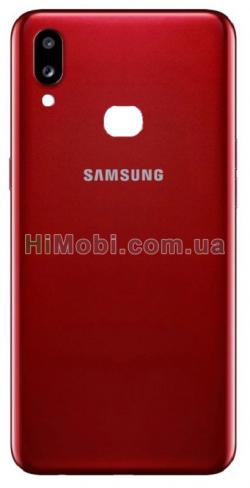 Задня кришка Samsung A107 Galaxy A10s 2019 червона оригінал + скло камери