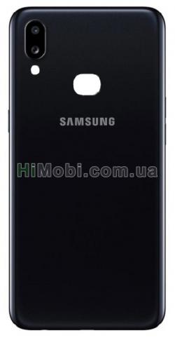Задня кришка Samsung A107 Galaxy A10s 2019 чорна оригінал + скло камери