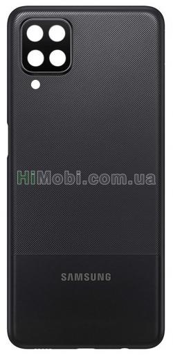 Задня кришка Samsung A125 Galaxy A12 2020 чорний + скло камери