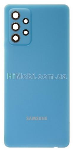 Задня кришка Samsung A725F Galaxy A72/ A726B Awesome Blue + скло камери оригінал