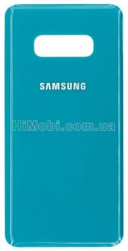Задня кришка Samsung G970 Galaxy S10e + скло камери синя оригінал