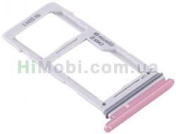 Тримач SIM-карти і карти пам'яті для Samsung G970 Galaxy S10e / G973 / G975 рожевий на 2 Sim