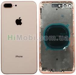 Корпус для iPhone 8 Plus золотий (металева рамка / корпус) знятий з телефону