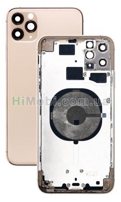 Корпус iPhone 11 Pro Max Gold (металева рамка/ корпус) оригінал