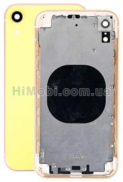 Корпус для iPhone XR жовтий (металева рамка / корпус) оригінал знятий з телефону