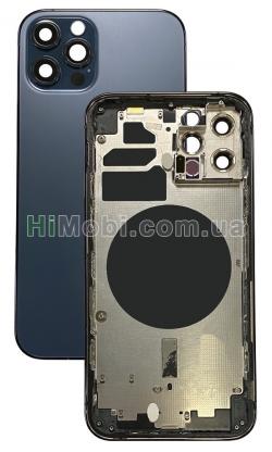 Корпус iPhone 12 Pro Pacific Blue (металева рамка/ корпус) оригінал