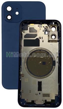Корпус для iPhone 12 Blue (металическая рамка / корпус) оригінал знятий з телефону