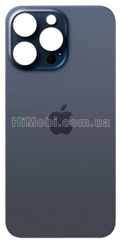 Задня кришка iPhone 15 Pro Blue Titanium з великим отвором під камеру