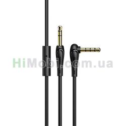 AUX кабель HOCO UPA15 + мікрафон 1000mm чорний