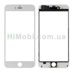Скло екрану iPhone 6 Plus біле з рамкою + ОСА