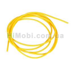 Провід силіконовий 24 AWG жовтий 1 метр (40х0.08 мм)