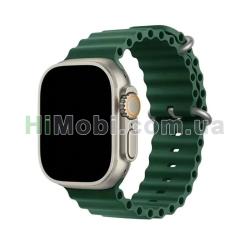 Ремінець для Apple Watch Ocean 42-49mm Ultra (54-1) темно зелений