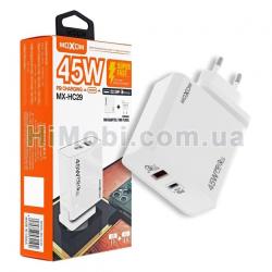 МЗП Moxom MX-HC29 PD45W+USB QC3.0 4.5A бiлий