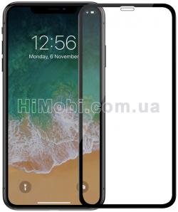 Захисне скло 5D (тех упаковка) Apple iPhone XR / 11 чорне
