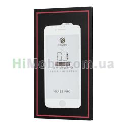 Захисне скло Benovo 6D Premium iPhone 7 / 8 біле (тех упаковка)