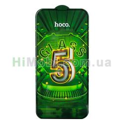 Захисне скло Hoco G12 iPhone 13 Pro Max/ 14 Plus чорне (тех упаковка)