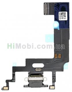 Шлейф (Flat cable) iPhone XR з роз'ємом зарядки і мікрофоном чорний
