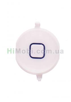 Шлейф (Flat cable) iPhone 4S з кнопкою меню (Home) пластикова кнопка білий