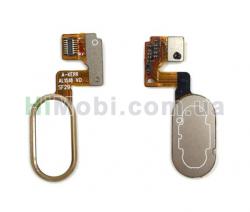 Шлейф (Flat cable) Meizu M3 Note (L681H) з кнопкою (Home) золотий
