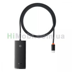 USB HUB Baseus Lite Series 4-in-1 Type-C to USB 3.0*4 1m чорний