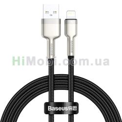 USB кабель Baseus Cafule Metal CALJK-A01 Lightning 2.4A чорний 1.0m