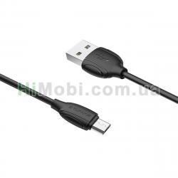 USB кабель Borofone BX19 Benefit Micro USB 2.4A 1.0m чорний