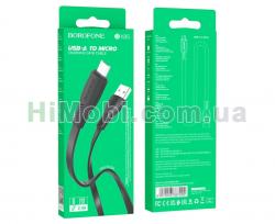 USB кабель Borofone BX85 Micro USB 2.4A 1.0m чорний