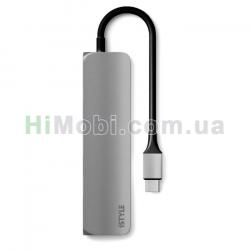USB HUB WIWU Alpha Type-C HDMI ciрий