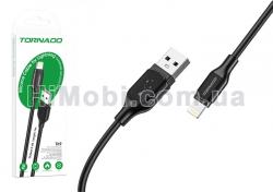 USB кабель Tornado TX9 Silicone Lightning Cable 2.4A чорний 1.0m