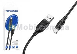 USB кабель Tornado TX9 Silicone Type-C 2.4A чорний