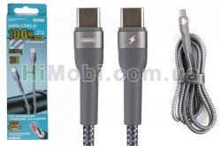 USB кабель Remax RC-172cc Type-C / Type-C стальний