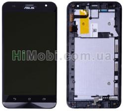 Дисплей (LCD) Asus ZenFone 2 Laser (ZE551KL) з сенсором чорний + рамка