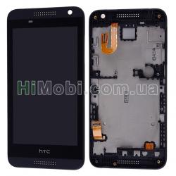 Дисплей (LCD) HTC 610 Desire з сенсором чорний + рамка чорна