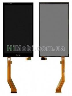 Дисплей (LCD) HTC 816 Desire/ D816w з сенсором чорний жовтий шлейф