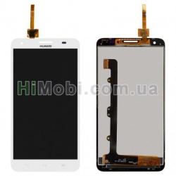 Дисплей (LCD) Huawei G750 Honor 3X з сенсором білий