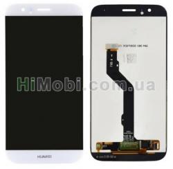 Дисплей (LCD) Huawei G8 (RIO-L01)/ GX8 з сенсором білий