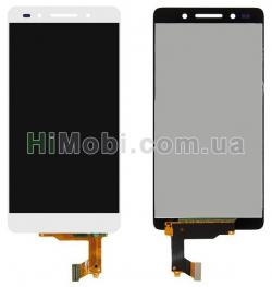 Дисплей (LCD) Huawei Honor 7 PLK-L01 з сенсором білий