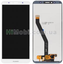 Дисплей (LCD) Huawei Honor 7A Pro/ Y6 2018/ Y6 Prime 2018 з сенсором білий оригінал PRC