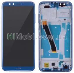Дисплей (LCD) Huawei Honor 9 Lite Dual Sim (LLD-L31) з сенсором синій + рамка