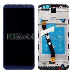 Дисплей (LCD) Huawei Mate 10 Lite (RNE-L01/ RNE-L21) з сенсором синій + рамка
