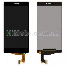 Дисплей (LCD) Huawei P8 (GRA-L09/ GRA-UL00) з сенсором чорний