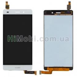 Дисплей (LCD) Huawei P8 Lite (ALE L21) з сенсором білий