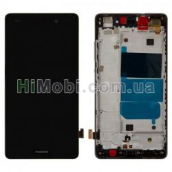 Дисплей (LCD) Huawei P8 Lite (ALE L21) з сенсором чорний + рамка