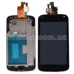 Дисплей (LCD) LG E960 Nexus4 з сенсором чорний + рамка