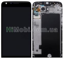 Дисплей (LCD) LG H845 G5 SE з сенсором чорний + рамка оригінал PRC
