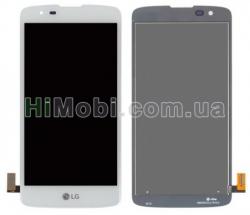 Дисплей (LCD) LG K350E K8/ K350N/ Phoenix 2 з сенсором білий оригінал PRC