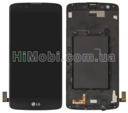 Дисплей (LCD) LG K350E K8/ K350N/ Phoenix 2 з сенсором чорний + рамка оригінал PRC