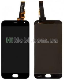 Дисплей (LCD) Meizu M2/ M2 mini з сенсором чорний велика мікросхема 6x6 mm